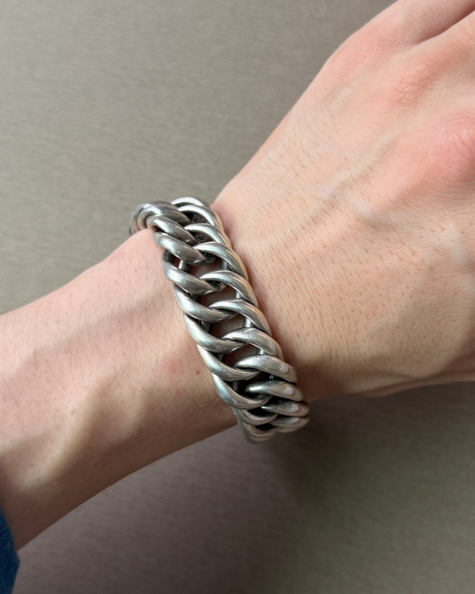 Polish silver mesh bracelet circa 1980s ポーランド シルバー メッシュ ブレスレット