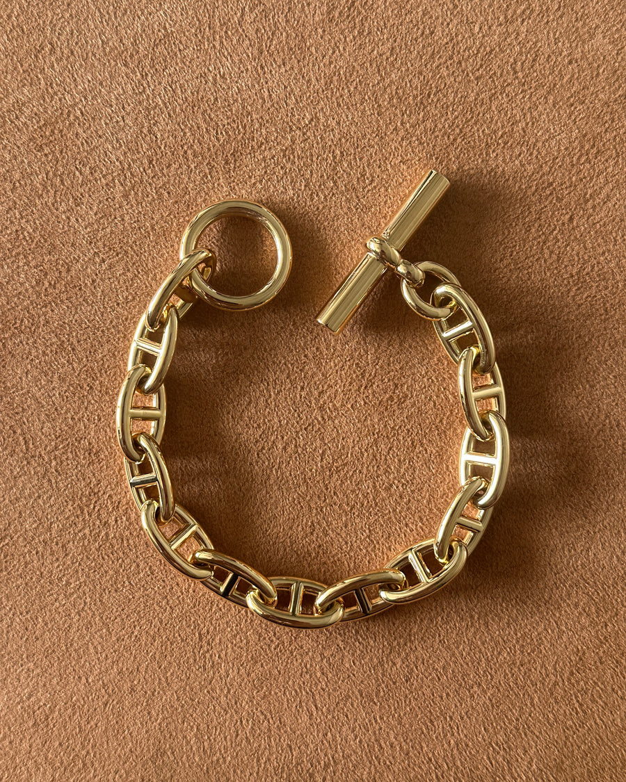 Hermes chaine d'ancre GM 13 links K18 gold bracelet エルメス シェーヌダンクル ゴールド ブレスレット