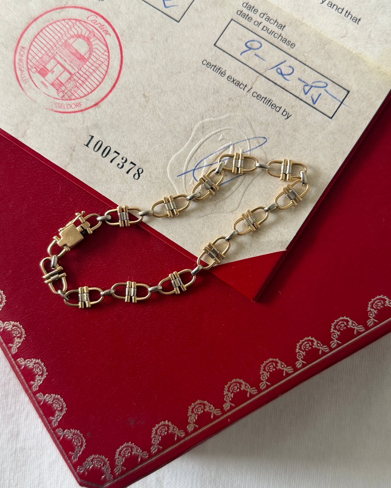 Cartier Santos K18 vintage gold bracelet カルティエ サントス ゴールド ブレスレット