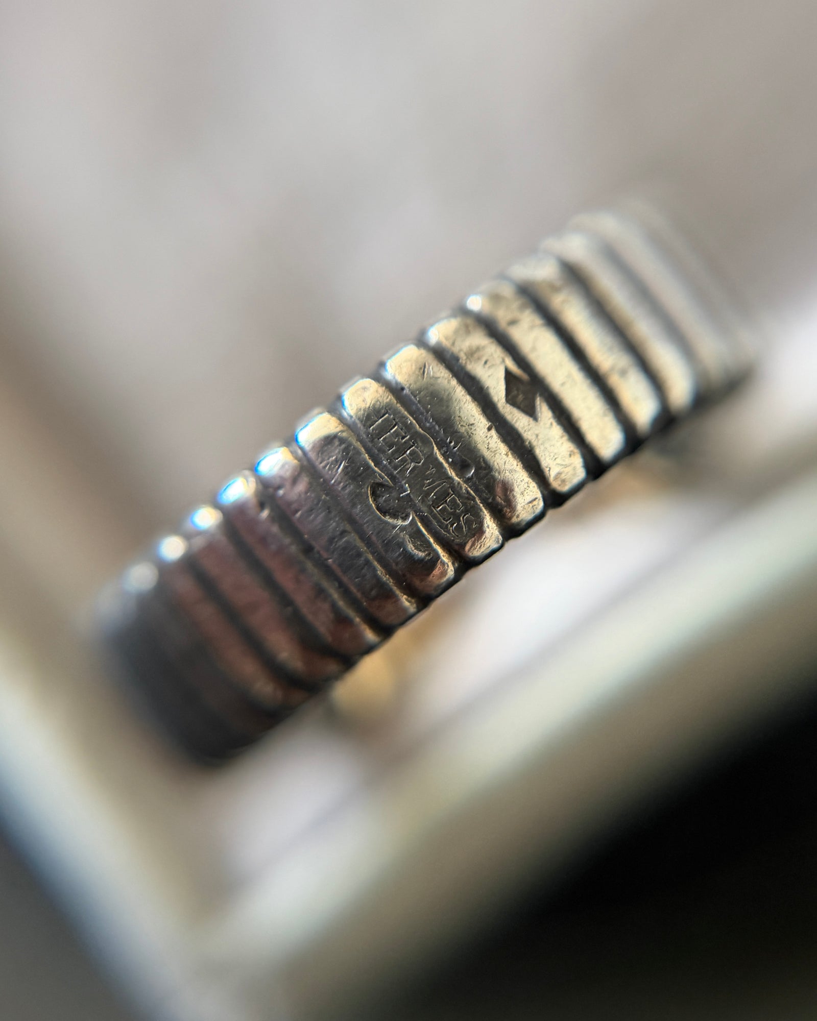 Hermes K18 gold×silver ring エルメス ヴィンテージ ゴールド シルバー コンビ リング