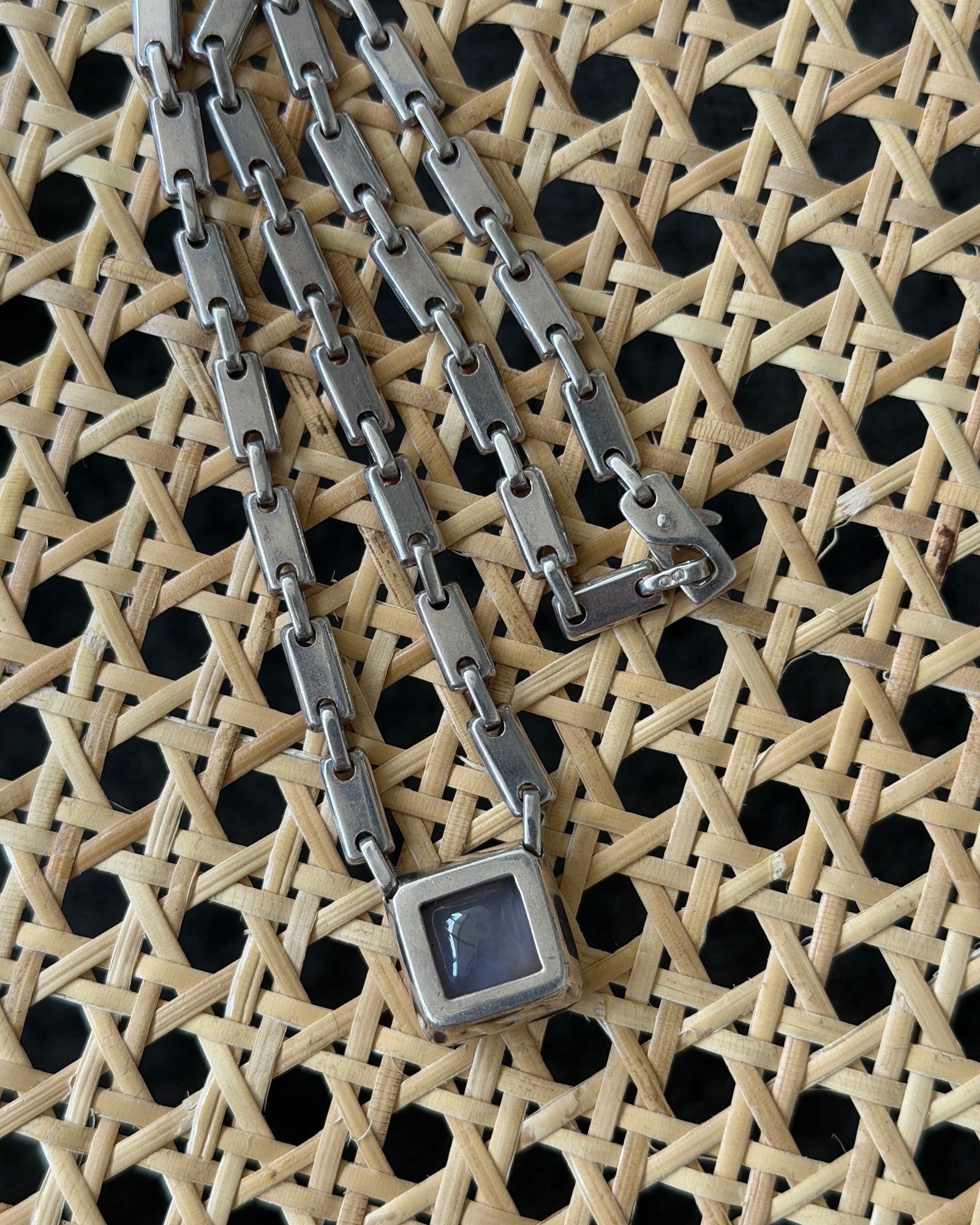 Hermes Vintage Rope Silver Necklace