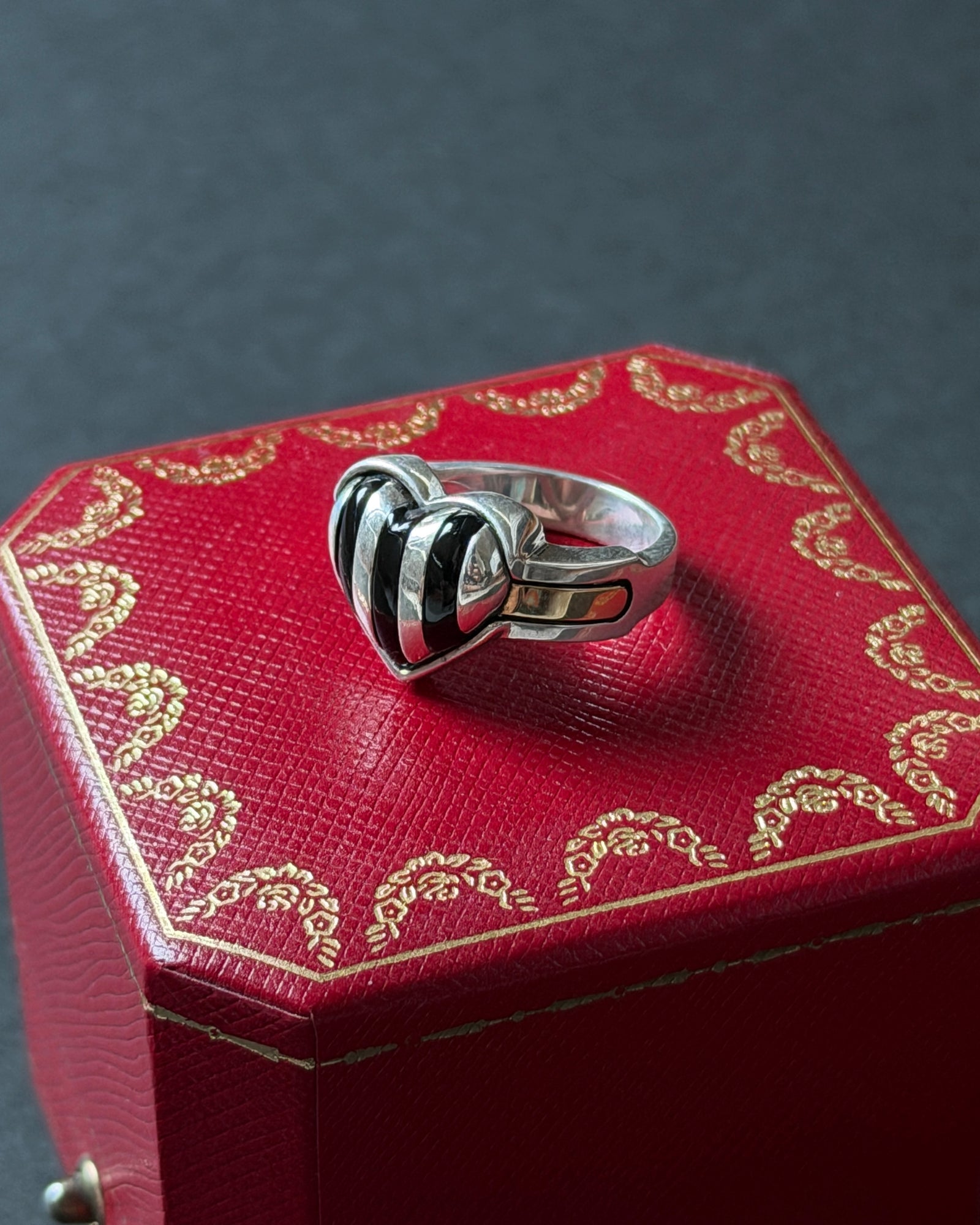 Cartier K18 gold×silver heart motif ring カルティエ ハート ヴィンテージ リング