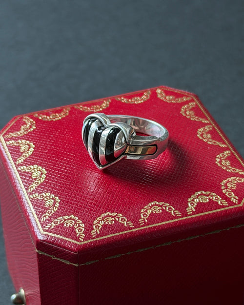 Cartier K18 gold×silver heart motif ring カルティエ ハート ヴィンテージ リング