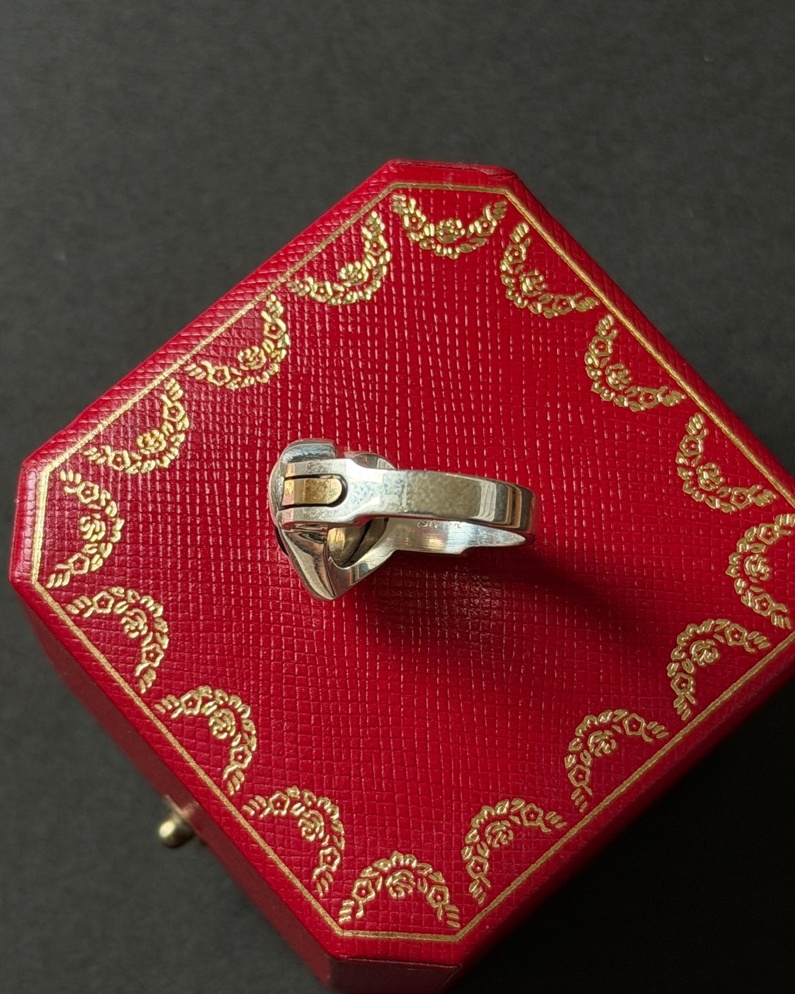 Cartier K18 gold×silver heart motif ring カルティエ ハート ヴィンテージ リング