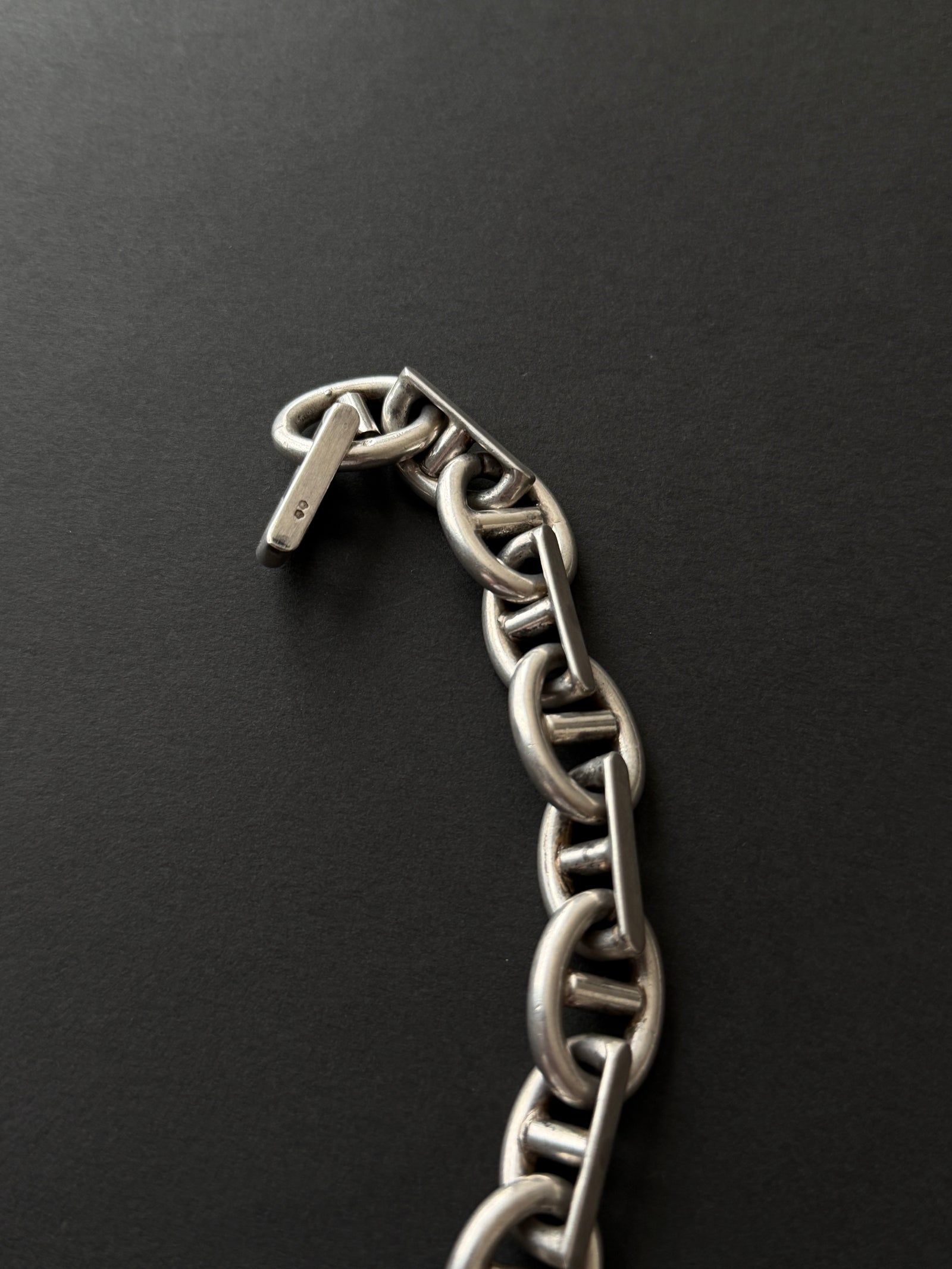 French Vintage Anchor Chain Silver Bracelet circa 1960s フランス ヴィンテージ アンカーチェーン シルバーブレスレット