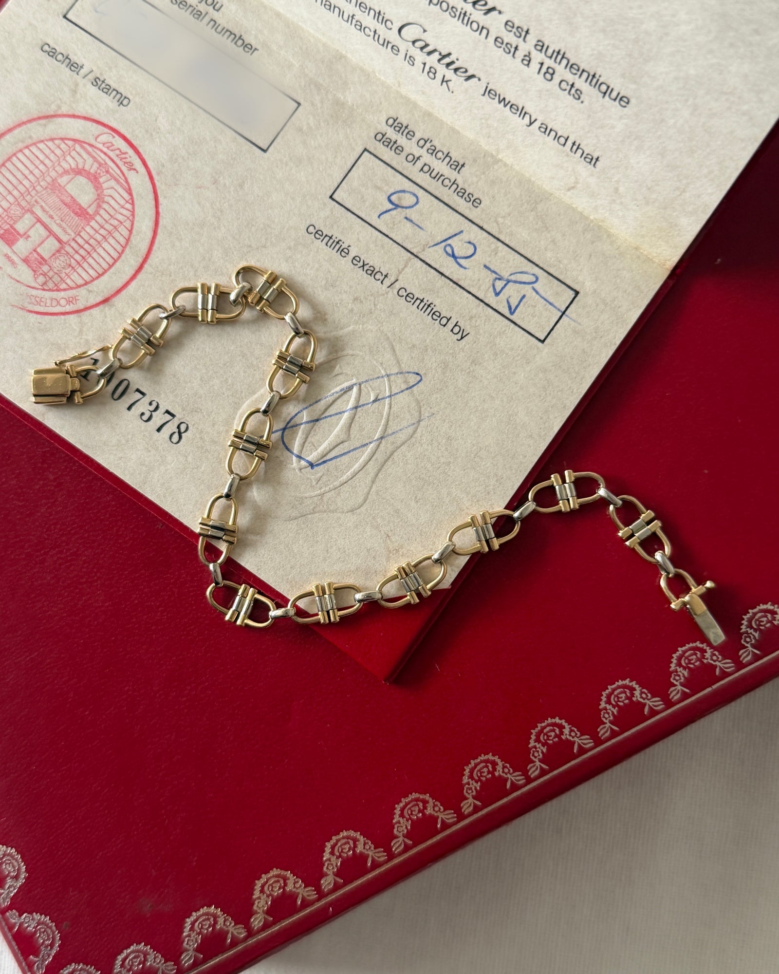 Cartier Santos K18 vintage gold bracelet カルティエ サントス ゴールド ブレスレット