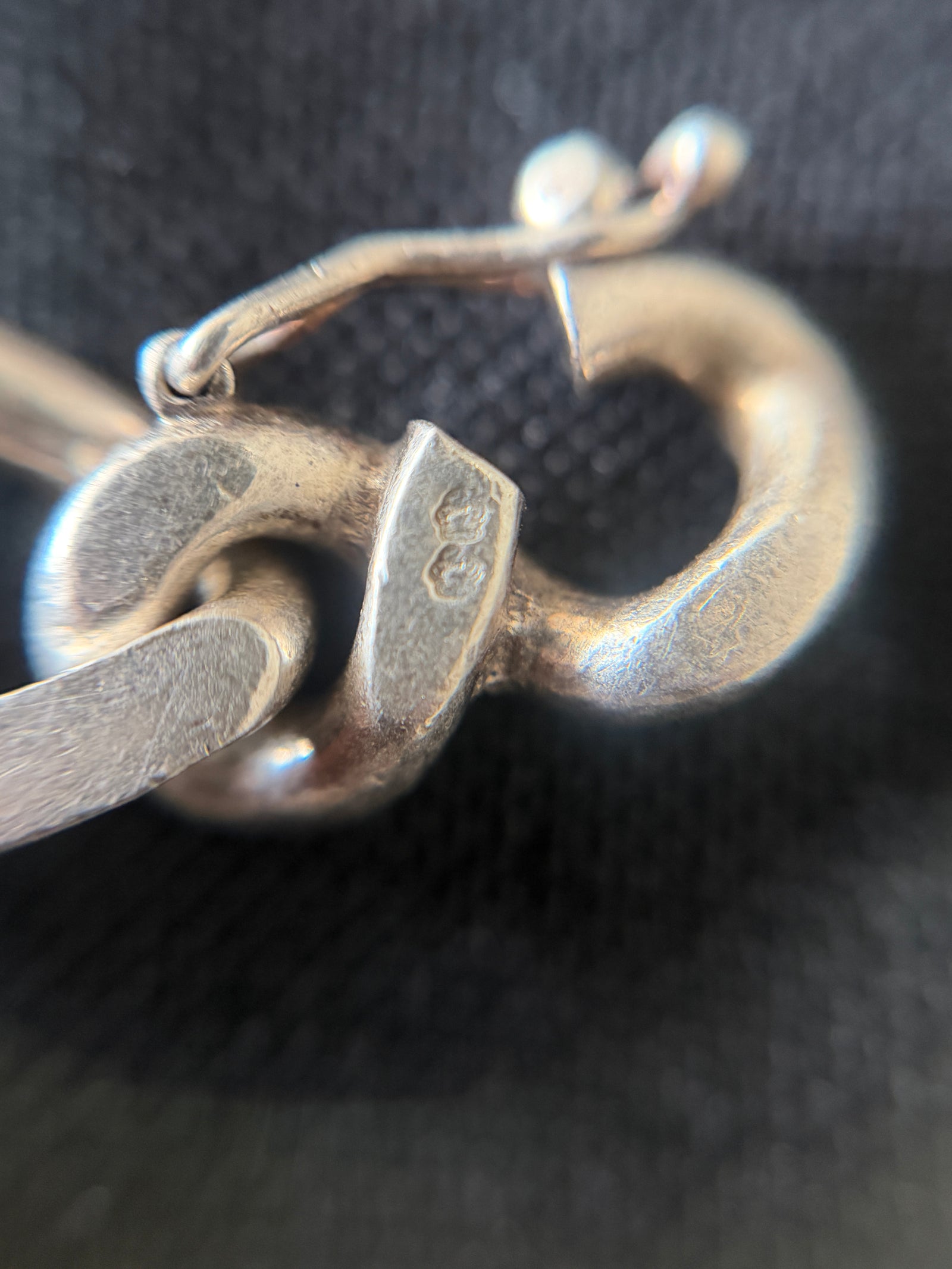 French Vintage Anchor Chain Silver Bracelet