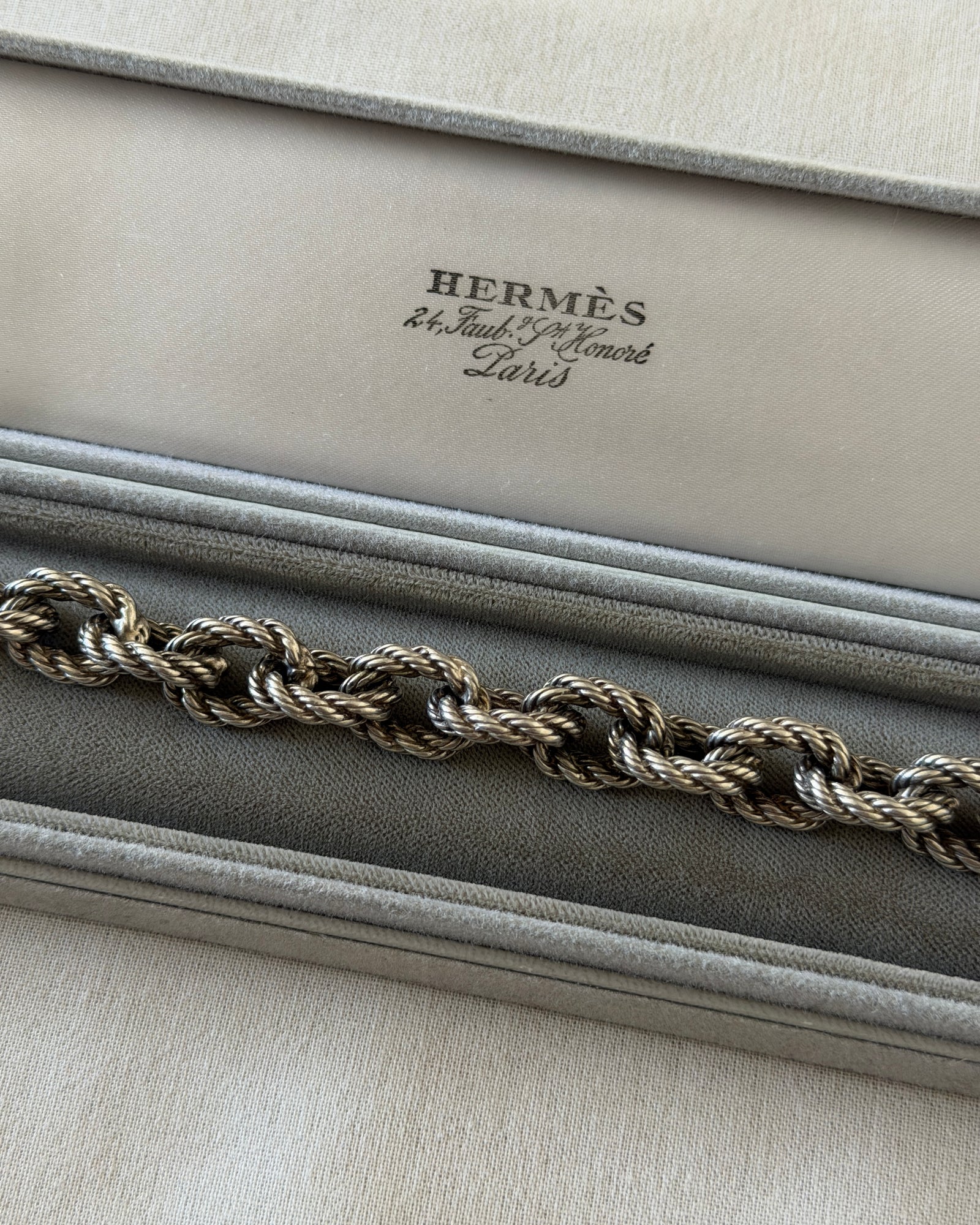 Hermes Cordage silver bracelet エルメス カドリーユ シルバー ブレスレット