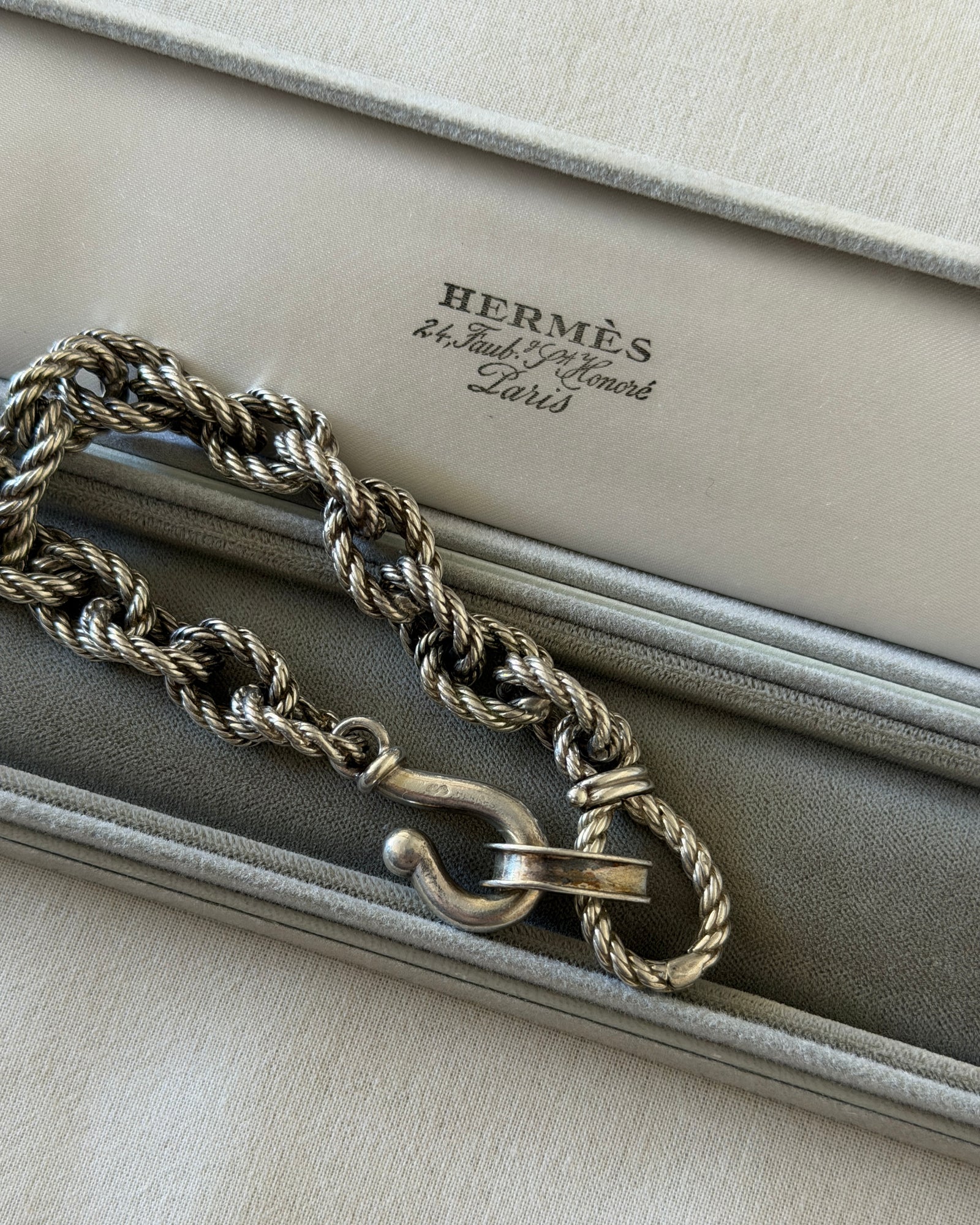 Hermes Cordage silver bracelet エルメス カドリーユ シルバー ブレスレット