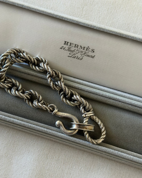 Hermes Cordage silver bracelet エルメス カドリーユ シルバー ブレスレット
