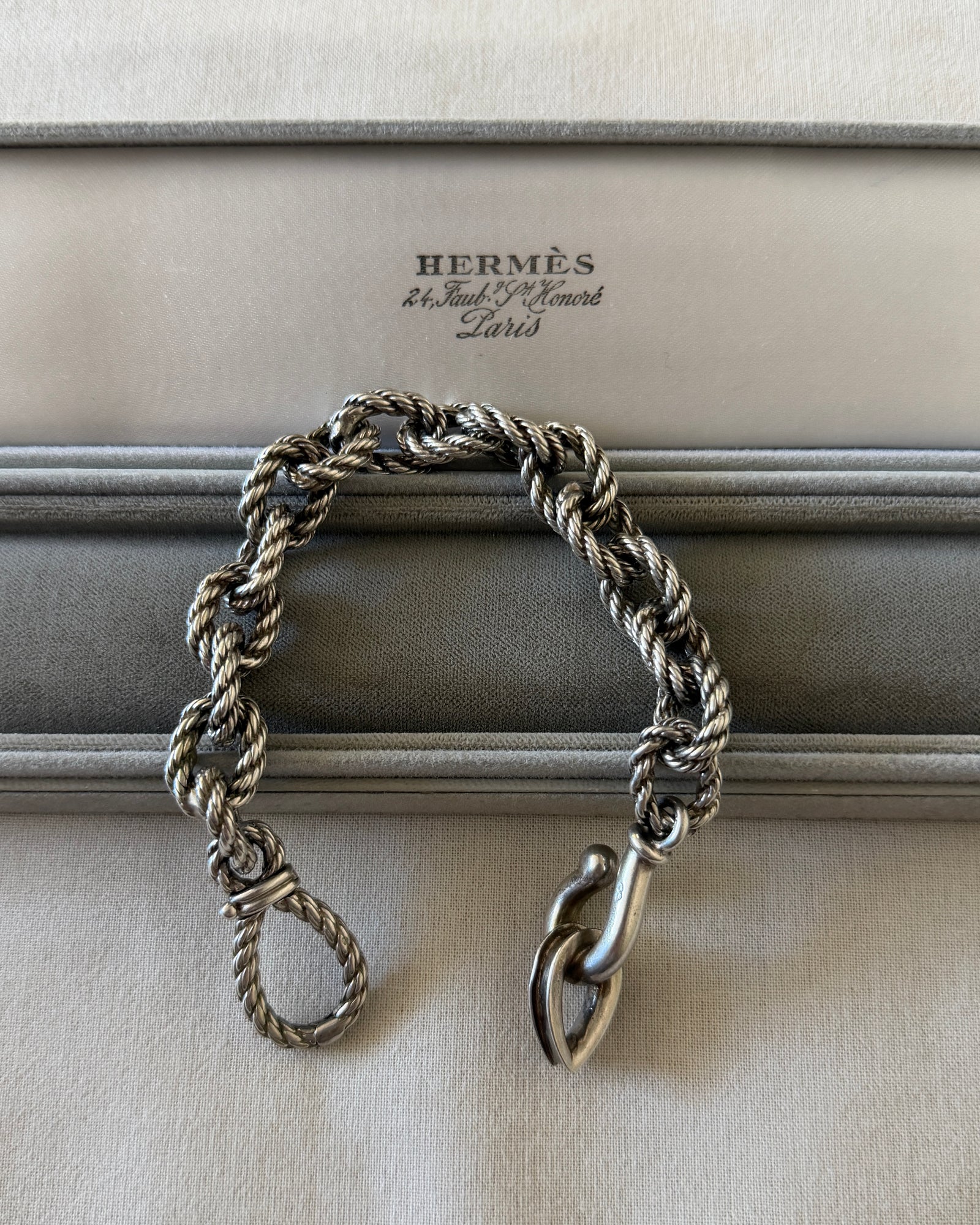 Hermes Cordage silver bracelet エルメス カドリーユ シルバー ブレスレット