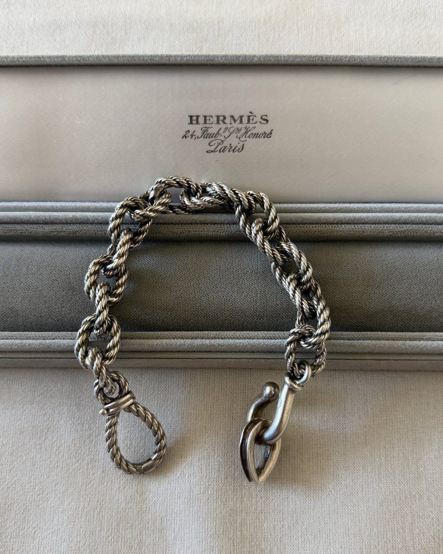 Hermes Cordage silver bracelet エルメス カドリーユ シルバー ブレスレット