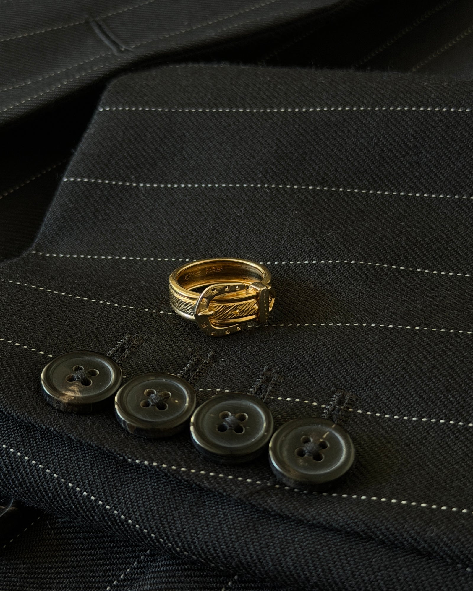 Hermes boucle sellier K18 gold ring エルメス ブックルセリエ ゴールド リング