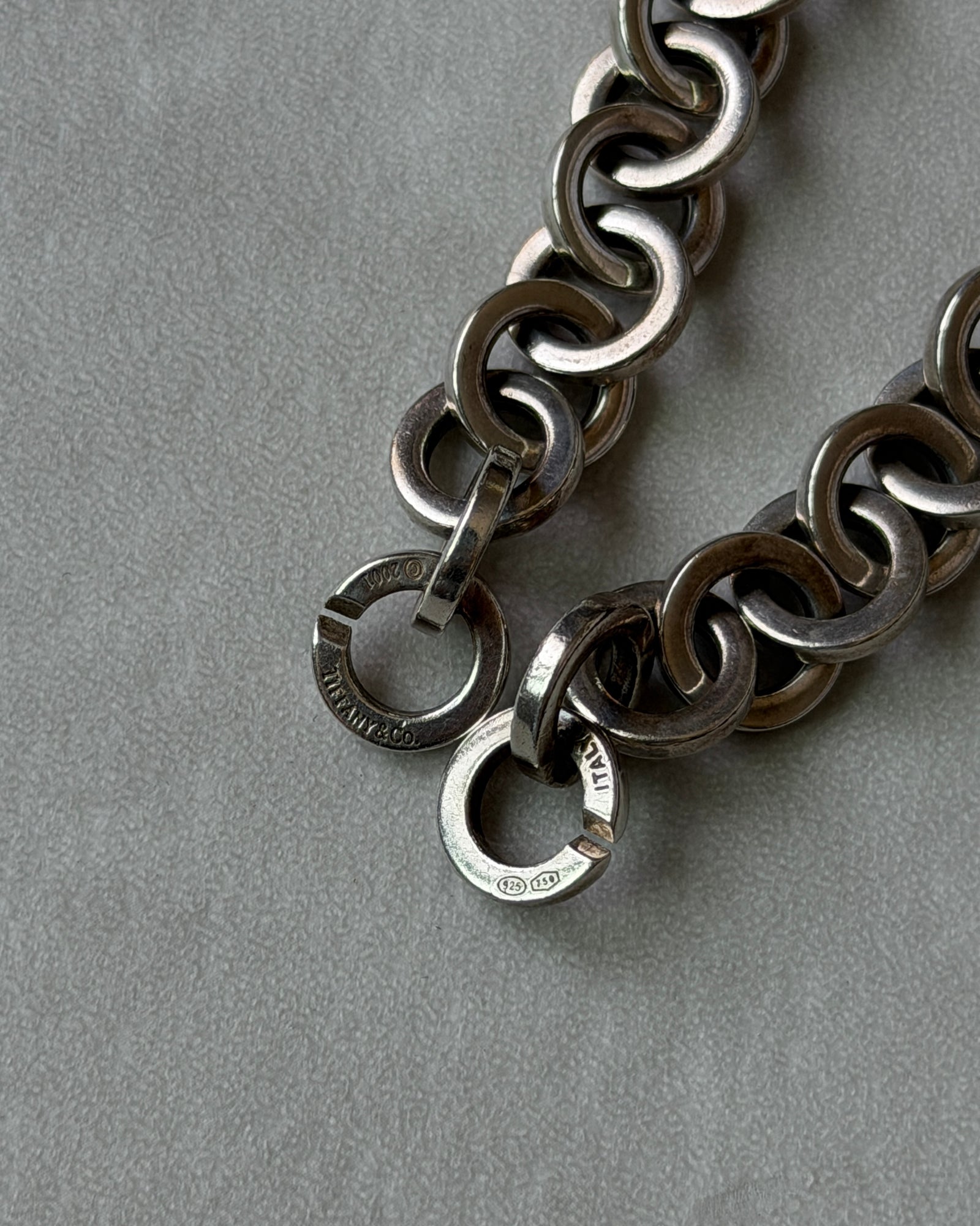Tiffany & Co. round rings K18 gold×silver bracelet ティファニー シルバー ゴールド ブレスレット